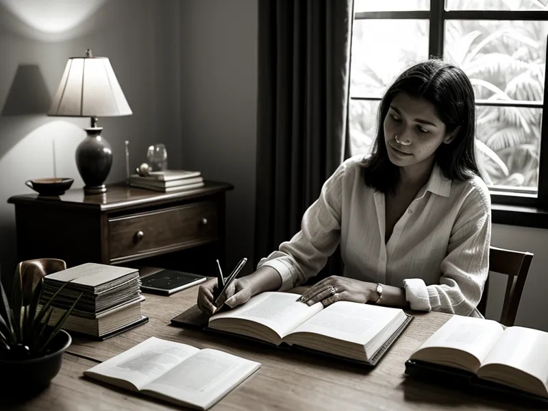 Páginas de un cuaderno con escritura desordenada y tachaduras honestas, ejemplo real de empoderamiento femenino en proceso