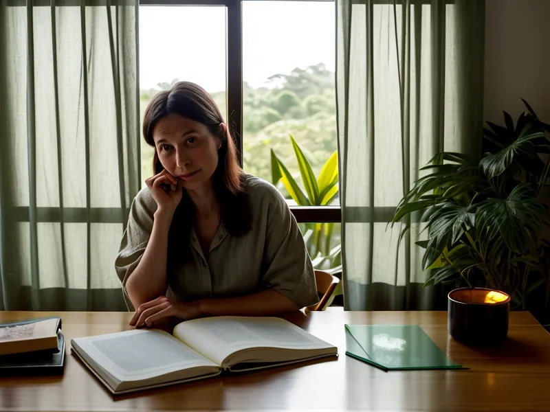 Consejos de gestión del tiempo para mujeres creativas que trabajan solas: cuaderno y laptop en un escritorio de diseño freelance en Paraguay