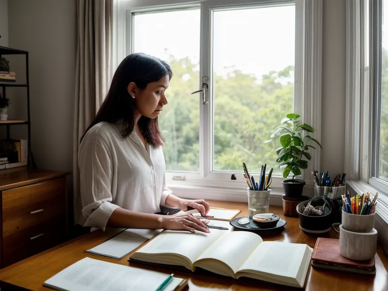 Espacio de trabajo saludable y bienestar emocional creativo en un rincón de diseño freelance