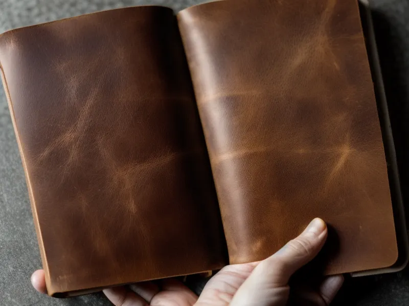 Cerrando el cuaderno de crecimiento personal al final de una sesión de estudio